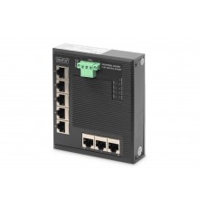 Ethernet Switch, 8-port, DIN, ext. temp. range