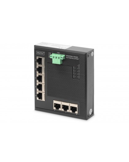 Ethernet Switch, 8-port, DIN, ext. temp. range
