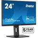 iiyama ProLite 24" IPS technology panel with USB-C dock and RJ45 (LAN)