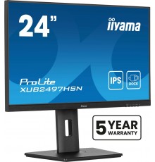 iiyama ProLite 24" IPS technology panel with USB-C dock and RJ45 (LAN)