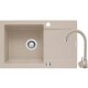 Sink SPARTA 78x50 2B beige + SILVIO tap