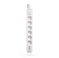 KERG power strip with circuit breaker-6 sockets 3USB 16A 1.5m