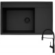 Sink CAMEA (79x50) 1B 1D L Black Ed + Faucet