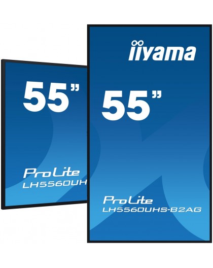 iiyama 55" 4K UHD professional digital signage display with advanced control and connectivity options