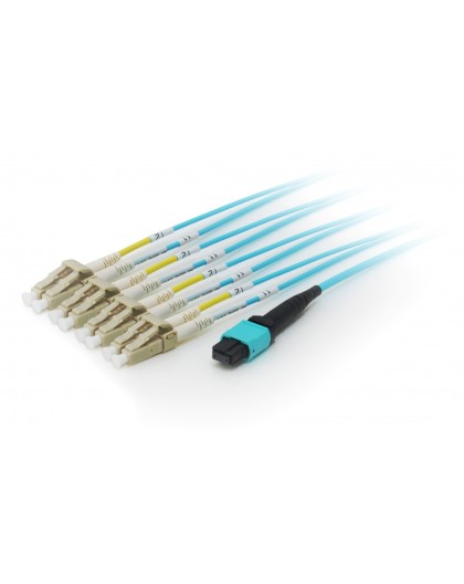 Equip MTP/MTP Trunk Fiber Optic Patch Cable, OM4, 15m