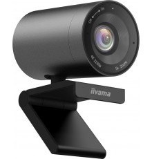 iiyama Stylish and discreet Professional 4K Webcam with Built in microphone, 5x Digital zoom, 120° field of view (FoV) and Auto 