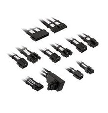 Kolink Core Pro Braided Cable Extension Kit 12V-2x6 Type 1 - Jet Black/Brilliant White