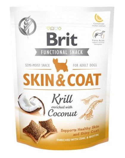 BRIT Functional Snack Skin&Coat Krill - Dog treat - 150g