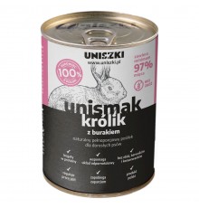 UNISZKI Unismak Rabbit with beetroot - wet food for dogs - 410g