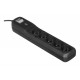 LESTAR LV530W 2,5M surge protector Black, Grey 5 AC outlet(s) 2.5 m