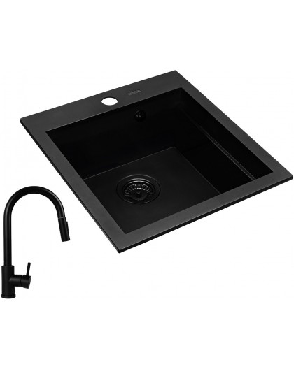 Sink SIROS (47x51.5) 1B + Faucet IDEA vol.