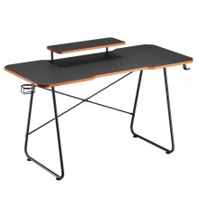 Gaming desk with shelf for NanoRS monitor, 50kg max, height 850mm, black, RS170