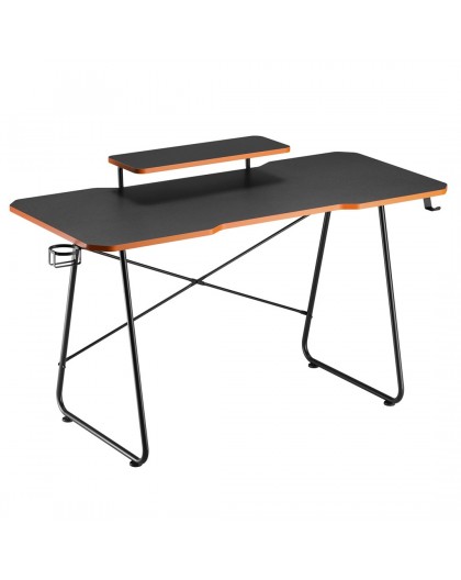 Gaming desk with shelf for NanoRS monitor, 50kg max, height 850mm, black, RS170