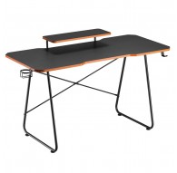 Gaming desk with shelf for NanoRS monitor, 50kg max, height 850mm, black, RS170