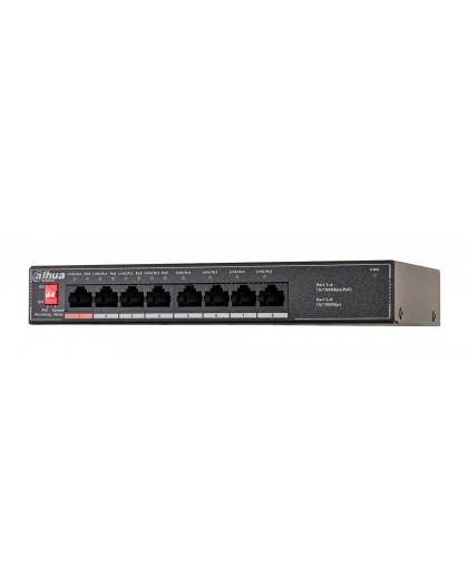 Dahua Technology PoE SF1008LP Unmanaged L2 Fast Ethernet (10/100) Power over Ethernet (PoE) Black