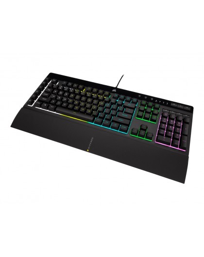 Corsair | Rubber Dome | K55 RGB PRO | Gaming keyboard | Gaming Keyboard | RGB LED light | US | Wired | Black