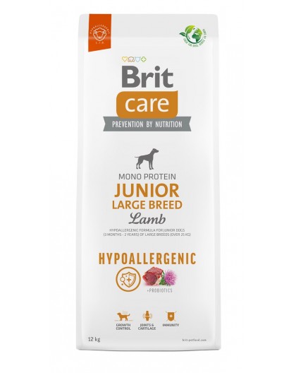 BRIT Care Hypoallergenic Junior Large Breed Lamb - dry dog food - 12 kg