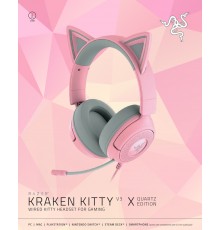 Razer Kraken Kitty V3 X Wired Headset Quartz