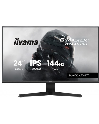 iiyama Get ahead with the 24" G2441HSU Black Hawk monitor with IPS Panel Technology and 1ms MPRT