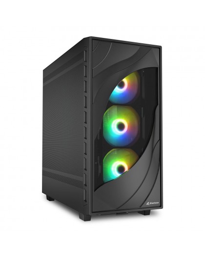 Sharkoon REBEL C80M RGB Midi Tower Black