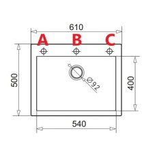 Sink ISTROS 61x50 1B beige + FLESSI faucet