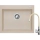 Sink ISTROS 61x50 1B beige + FLESSI faucet