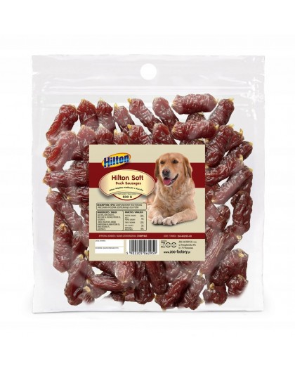 HILTON Soft duck sausages - dog treat - 500g