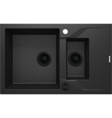 1.5-bowl granite sink with drainer