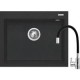 Sink ISTROS 61x50 1B black + tap FLESSI