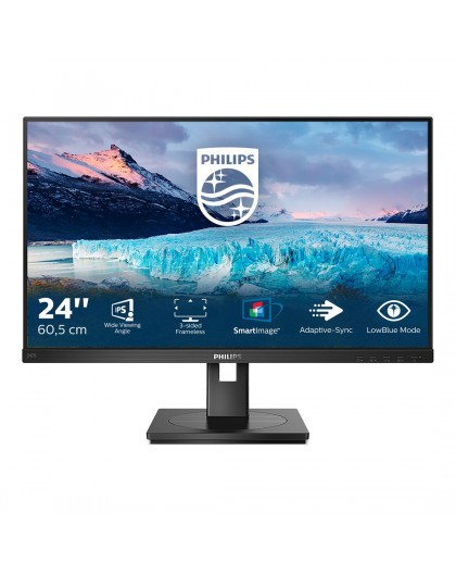 Philips S Line 242S1AE/00 LED display 60.5 cm (23.8") 1920 x 1080 pixels Full HD Black