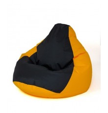 Sako bag pouffe Pear yellow-black L 105 x 80 cm
