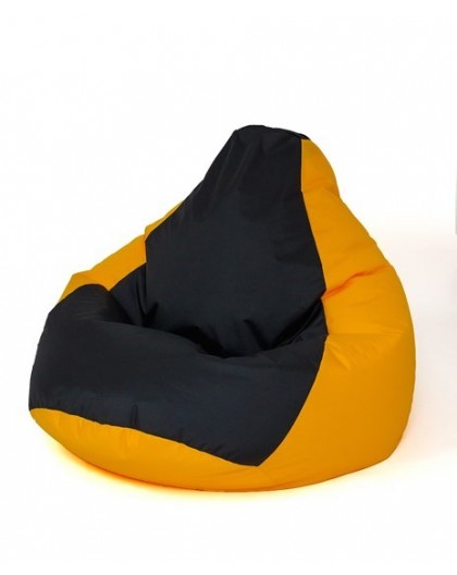 Sako bag pouffe Pear yellow-black L 105 x 80 cm