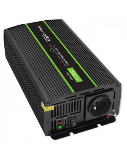 Qoltec Monolith power adapter/inverter Auto 2000 W Black