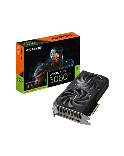 GIGABYTE GeForce RTX 5060 Ti WINDFORCE OC 8G Graphics Card - 8GB GDDR7, 128bit, PCI-E 5.0, 2587MHz Core Clock, 3 x DisplayPort, 