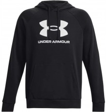 Hoodie Under Armour Rival Fleece Logo - black/whit