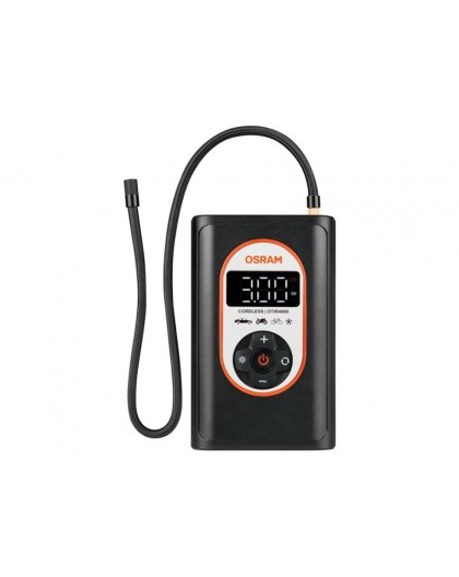 12V Compressor, 8.3bar - Rechargeable Tire Inflator with Digital Backlit Display
