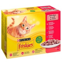Friskies Mix liha - märg kassitoit - 12 x 85 g