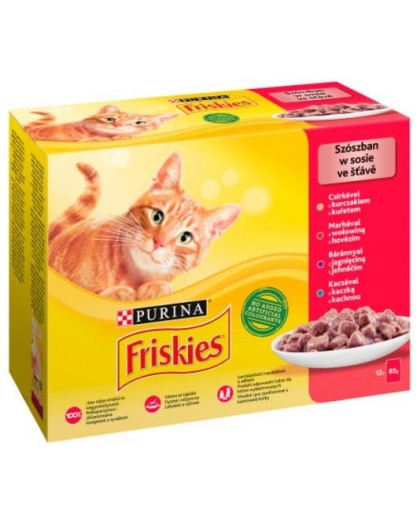 Friskies Mix Meat - wet cat food - 12 x 85 g