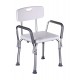 Shower chair with backrest and armrests