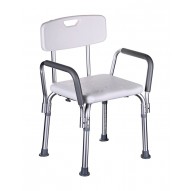Shower chair with backrest and armrests