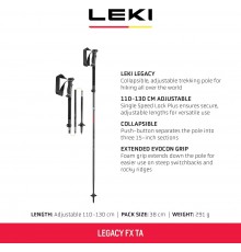 LEKI KIJE TREKKING LEGACY FX TA 110-130
