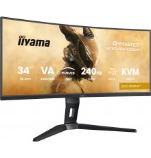 iiyama G-MASTER Get ahead with the curved GCB3486WQSCP-B1 Gold Phoenix featuring 240Hz refresh rate, 0.4ms response time and KVM
