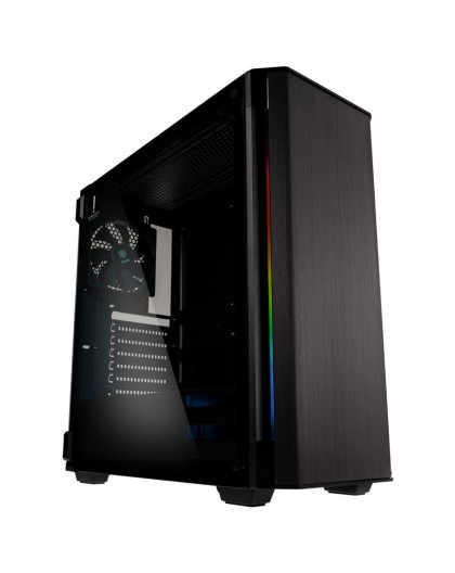 Kolink Refine RGB Mid Tower, Tempered Glass - black