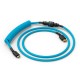 Ducky Premicord Azure Coiled Cable, USB Type-C to Type-A - 1.8m
