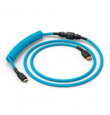 Ducky Premicord Azure Coiled Cable, USB Type-C to Type-A - 1.8m