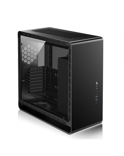 Jonsbo UMX6S E-ATX Midi-Tower, Tempered Glass - black