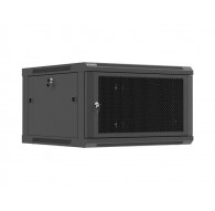 Wall-mount rack cabinet 19" 6U 600x600 black