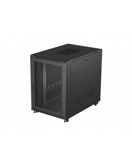 19" 22U 800x1200 black standing rack cabinet