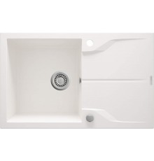 1-bowl granite sink with drainer - mounted flush with the worktop