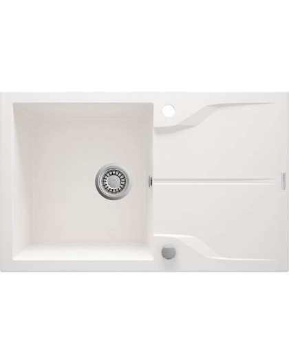 1-bowl granite sink with drainer - mounted flush with the worktop